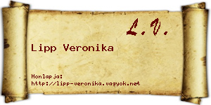 Lipp Veronika névjegykártya